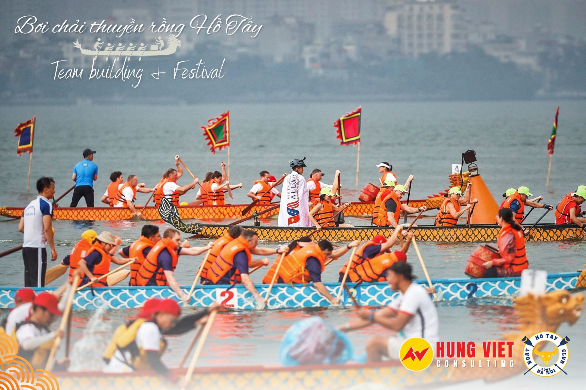 Phối hợp giao lưu Văn hóa đua thuyền truyền thống với Trung tâm Văn hóa Trung Quốc