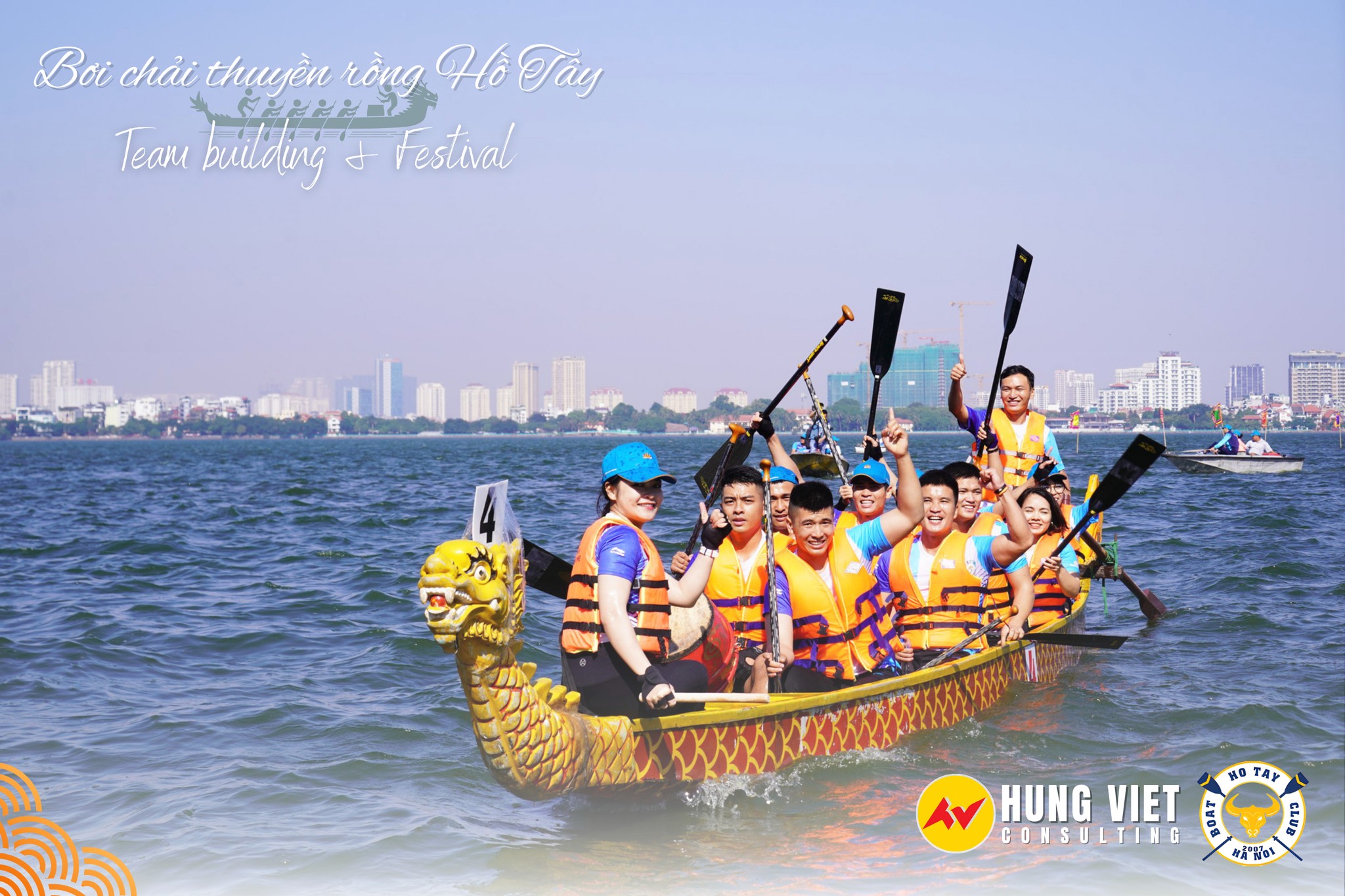 Phối hợp giao lưu Văn hóa đua thuyền truyền thống với Trung tâm Văn hóa Trung Quốc
